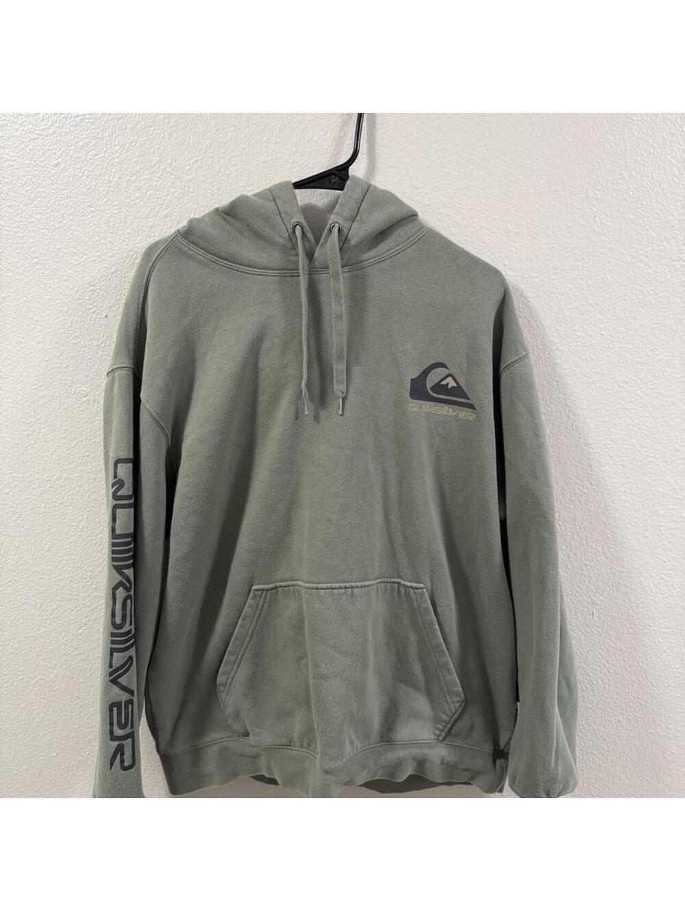 Quiksilver Men's Green and Khaki Hoody